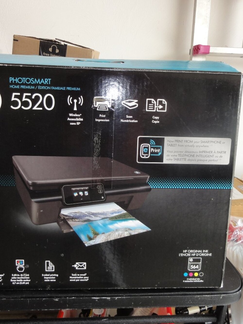 HP Photosmart 5520 All-In-One Inkjet Wireless Printer Black